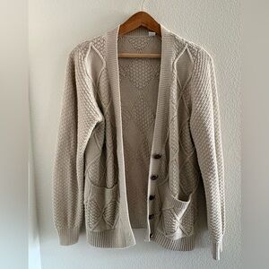 Beige Cardigan Sweater